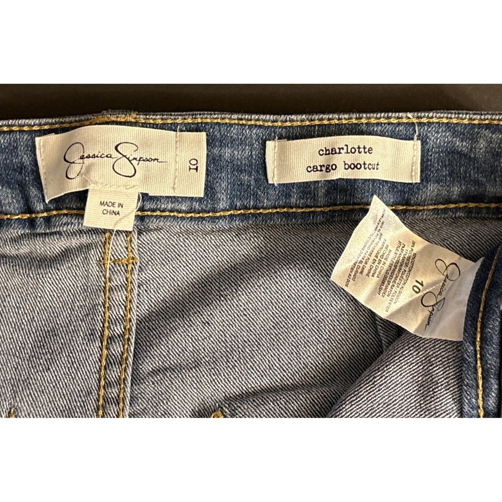 Jessica Simpson Light Blue Bootcut Cargo Jeans - Kids - Picture 4 of 6